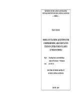 MODEL OF TEACHING QUESTIONS FOR COMPREHENDING ARGUMENTATIVE TEXTS IN LITERATURE SYLLABUS AT HIGH SCHOOLS