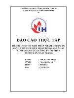 MỘT số GIẢI PHÁP NHẰM góp PHẦN NÂNG CAO HIỆU QUẢ HOẠT ĐỘNG sản XUẤT KINH DOANH của CÔNG TY cổ PHẦN