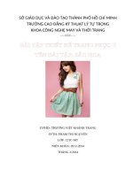 BÀI tập lớn THIẾT kế TRANG PHỤC II sắc HOA