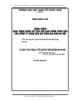 hoàn thiện hoạt động quản trị tiêu thụ sản phẩm xăng dầu của công ty xăng dầu kvi trên địa bàn hà nội