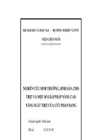 tóm tắt luận án  nghiên cứu sinh trưởng, sinh sản, cho thịt và một số giải pháp nâng cao năng suất thịt của cừu phan rang