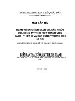 hoàn thiện chính sách giá sản phẩm của công ty tnhh mtv sách – thiết bị và xây dựng trường học hà nội