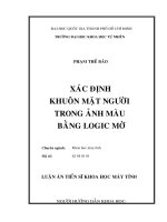 xác định khuôn mặt người trong ảnh bằng logic mờ