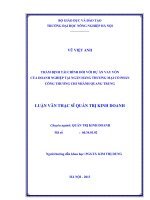 Thẩm định tài chính đối với dự án vay vốn của doanh nghiệp tại ngân hàng thương mại cổ phần công thương chi nhánh quang trung
