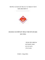 BÀI báo cáo môn kỹ THUẬT TRUYỀN số LIỆU mã VÒNG