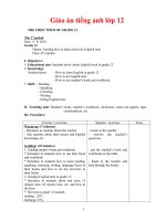 Giáo án tiếng anh lớp 12