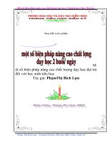 skkn một số biện pháp nâng cao chất lượng dạy học 2 buổi ngày ở bậc tiểu học