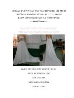 BÀI tập THIẾT kế TRANG PHỤC áo cưới