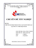 MỘT số GIẢI PHÁP NHẰM NÂNG CAO NGUỒN NHÂN lực tại CÔNG TY TNHH THỌ THANH