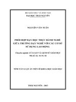 tóm tắt luận án phối hợp dạy học thực hành nghề giữa trường dạy nghề với các cơ sở sử dụng lao động