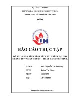 PHÂN TÍCH TÌNH HÌNH tài CHÍNH tại CHI NHÁNH tư ván kỹ THUẬT – THIẾT kế CÔNG TRÌNH