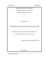 Common errors in the use of primary auxiliary verbs