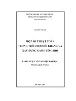 Một số thuật toán trong trò chơi đối kháng và xây dựng game cờ caro