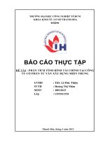 phân tích tình hình tài chính tại công ty cổ phần tư vấn xây dựng miền trung