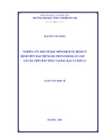 Nghiên cứu một số đặc điểm dịch tễ, bệnh lý bệnh tiên mao trùng do trypanoma evansi gây ra trên đàn trâu tại bắc kạn và sơn la