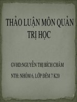 Tiểu luận môn quản trị học Các phong cách lãnh đạo