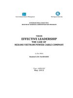 effective leadership the case of nexans vietnam power cable company