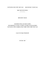 giải pháp nâng cao chất lượng thẩm định dự án cho vay đồng tài trợ tại sở giao dịch ngân hàng nông nghiệp & phát triển nông thôn việt nam