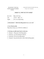 Thiết kế hệ thống phanh xe con 4 chỗ” dựa trên xe tham khảo là xe TOYOTA COROLLA của hãng TOYOTA