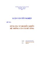 luận văn tốt nghiệp dùng plc s7-200 điều khiển hệ thống cân tải bê tông