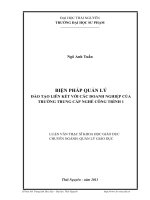 biện pháp quản lý đào tạo liên kết với các doanh nghiệp của trường trung cấp nghề công trình 1