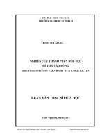 nghiên cứu thành phần hóa học rễ cây tào đông (prunus zippeliana var.crasistyla (card) j.e.vid