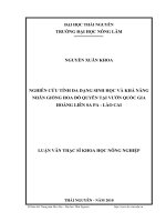 nghiên cứu tính đa dạng sinh học và khả năng nhân giống hoa đỗ quyên tại vườn quốc gia hoàng liên - sa pa - lào cai