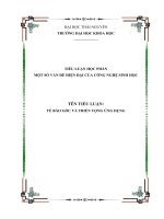 TẾ bào gốc và TRIỂN VỌNG ỨNG DỤNG