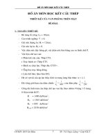 ĐỒ ÁN KẾT CẤU THÉP ĐẠI HỌC THỦY LỢI THIẾT KẾ CỬA VAN PHẲNG TRÊN MẶT