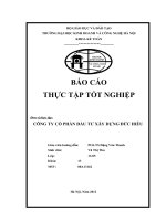 báo cáo thực tập tốt nghiệp công ty cổ phần đầu tư xây dựng đức hiếu