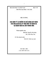 xác định tỷ lệ nhiễm và khả năng gây bệnh của malassezia.sp trên một số bệnh da tại bệnh viện da liễu trung ương