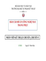 Đồ án chuyên ngành công nghệ may đề tài  nhân viên kỹ thuật chuyền