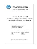 Chuyên đề tốt nghiệp tìm hiểu hoạt động moi giới tại công ty cổ phần bất động sản quang thanh