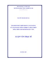 phát triển dịch vụ ngân hàng ngân hàng của ngân hàng nông nghiệp và phát triển nông thôn chi nhánh huyện ý yên