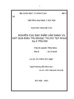 nghiên cứu đặc điểm lâm sàng và kết quả điều trị nhược thị do tật khúc xạ ở trẻ em