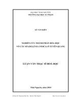 nghiên cứu thành phần hóa học vỏ cây sổ (dillenia indica) ở tuyên quang