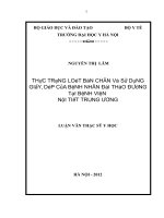 thực trạng loét bàn chân và sử dụng giầy, dép của bệnh nhân đái tháo đường tại bệnh viện nội tiết trung ương.