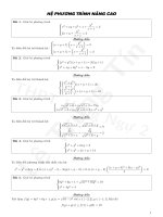 hệ phương trình nâng cao