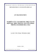 nghiên cứu tạo kháng thể tái tổ hợp đặc hiệu kháng nguyên her2 trong escherichia coli