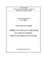 Nghiên cứu năng lực cạnh tranh của công ty cổ phần bđs việt nam