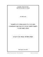 nghiên cứu tính chất của vật liệu compozit chế tạo từ cao su thiên nhiên và sét biến tính
