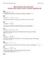 41 bài tóan tiếp tuyến với đồ thị hàm số