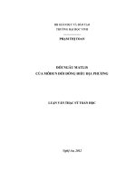 Đối ngẫu matlis của môđun đối đồng điều địa phương luận văn thạc sĩ toán học