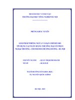 Giải pháp phòng ngừa và hạn chế rủi ro tín dụng tại ngân hàng thương mại cổ phần ngoại thương chi nhánh chương dương hà nội