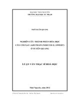 nghiên cứu thành phần hóa học cây cối xay (abutilon indicum (l) sweet) ở tuyên quang