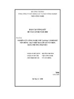 Đề tài nghiên cứu công nghệ chế tạo bạc compozit nền đồng hạt thép hai lớp bằng phương pháp đúc