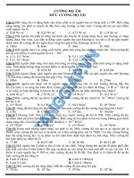 cường độ âm và mức cường độ âm