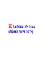 20 bài tóan liên quan đến hàm số và đồ thị