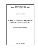 nghiên cứu tìm hiểu các phương pháp quy hoạch lưới phân phối điện