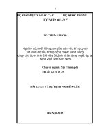 Nghiên cứu mối liên quan giữa các yếu tố nguy cơ với mức độ tổn thương động mạch vành bằng chụp cắt lớp vi tính 256 dãy ở bệnh nhân tăng huyết áp tại bệnh viện tỉnh bắc ninh